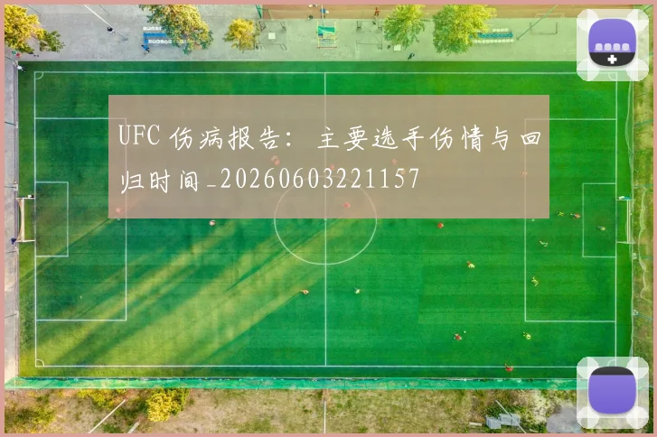UFC 伤病报告:主要选手伤情与回归时间_20260603221157